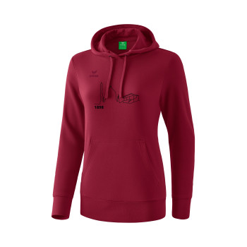 Kapuzensweat bordeaux (Damen)