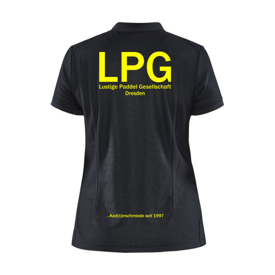 LPG Polohemd Damen schwarz