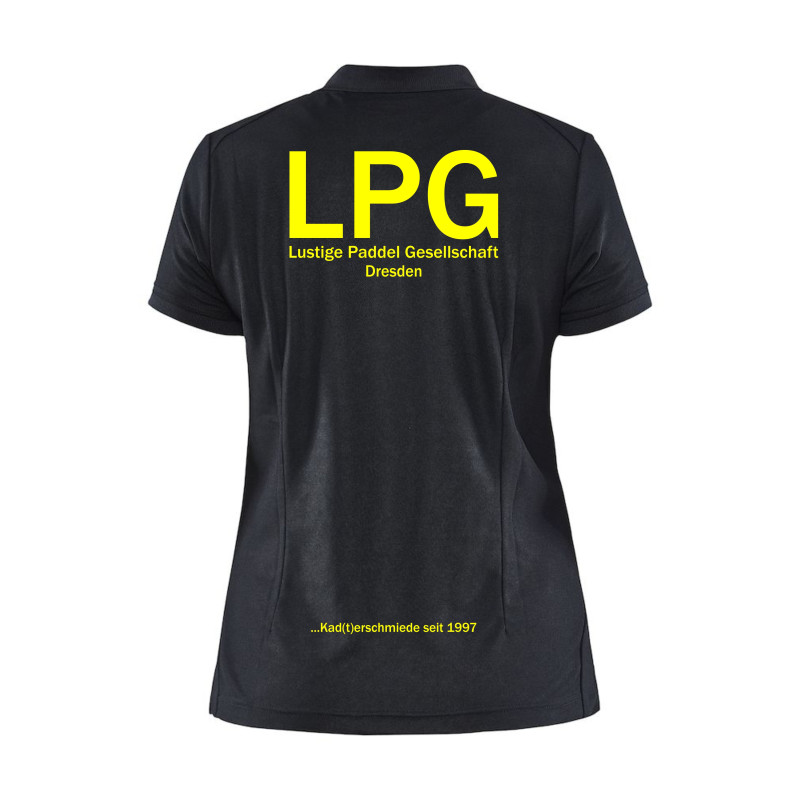 LPG Polohemd Damen schwarz