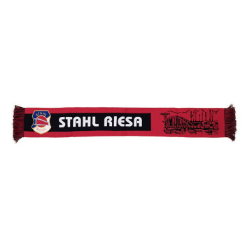 BSG Stahl Riesa Fanschal rot/schwarz