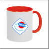 Stahl Schmiedeberg Tasse weiß/rot