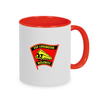 ESV Lok Wülknitz Tasse weiss/rot