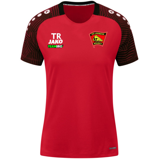 ESV Lok Wülknitz Damen T-Shirt rot/schwarz