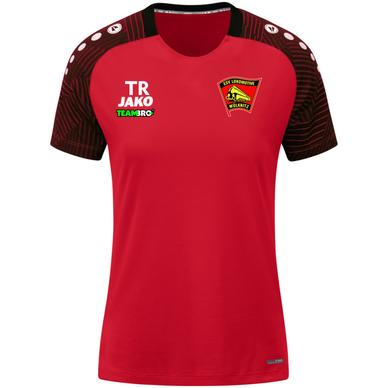 ESV Lok Wülknitz Damen T-Shirt rot/schwarz
