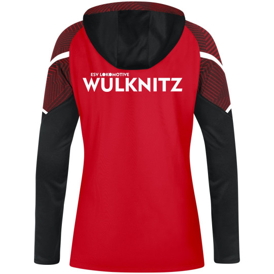 ESV Lok Wülknitz Damen Kaputzensweat rot/schwarz