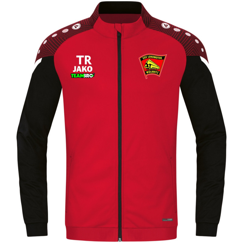 ESV Lok Wülknitz Kinder Polyesterjacke rot/schwarz