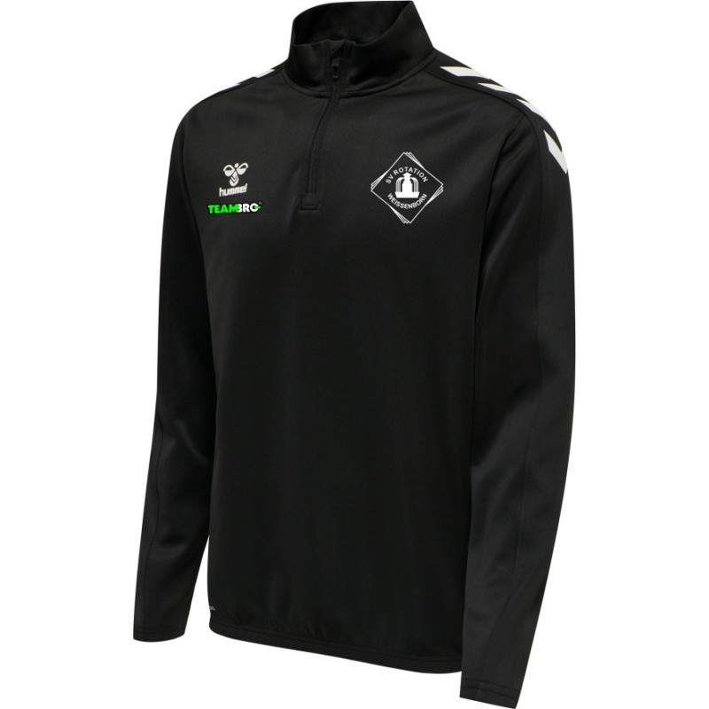 Rotation Weissenborn Herren Half Zip Poly Sweat schwarz