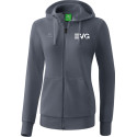 EVG Damen Kapuzensweatjacke slate grey