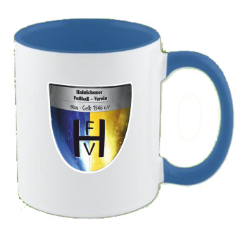 Hainichener FV  Tasse weiss/blau