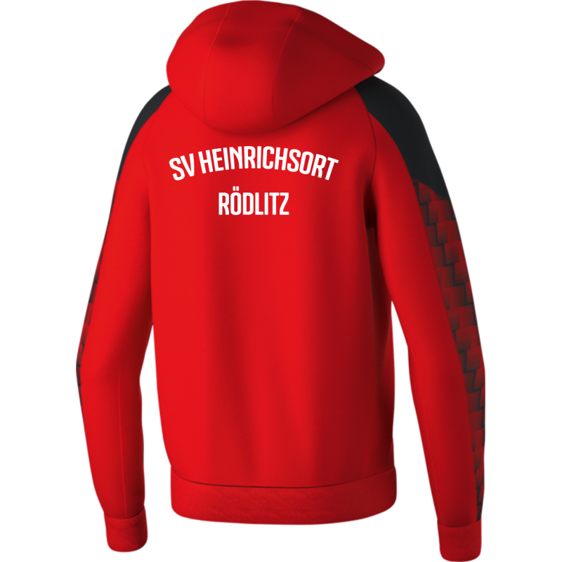 SV Heinrichsort  Rödlitz Kinder Kapuzenjacke rot/schwarz