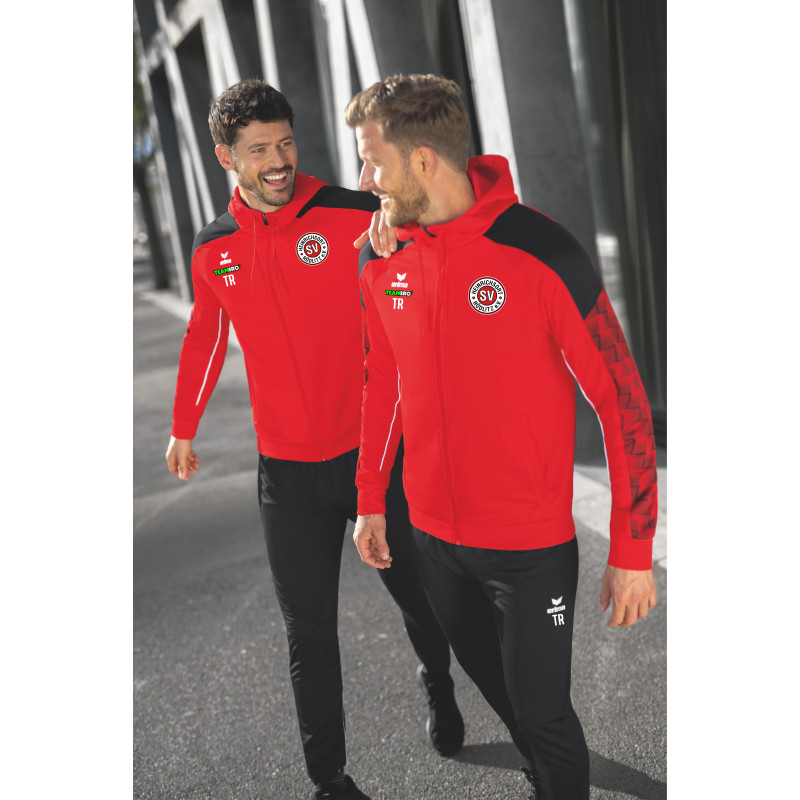 SV Heinrichsort  Rödlitz Herren Kapuzenjacke rot/schwarz