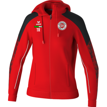 SV Heinrichsort  Rödlitz Damen Kapuzenjacke rot/schwarz