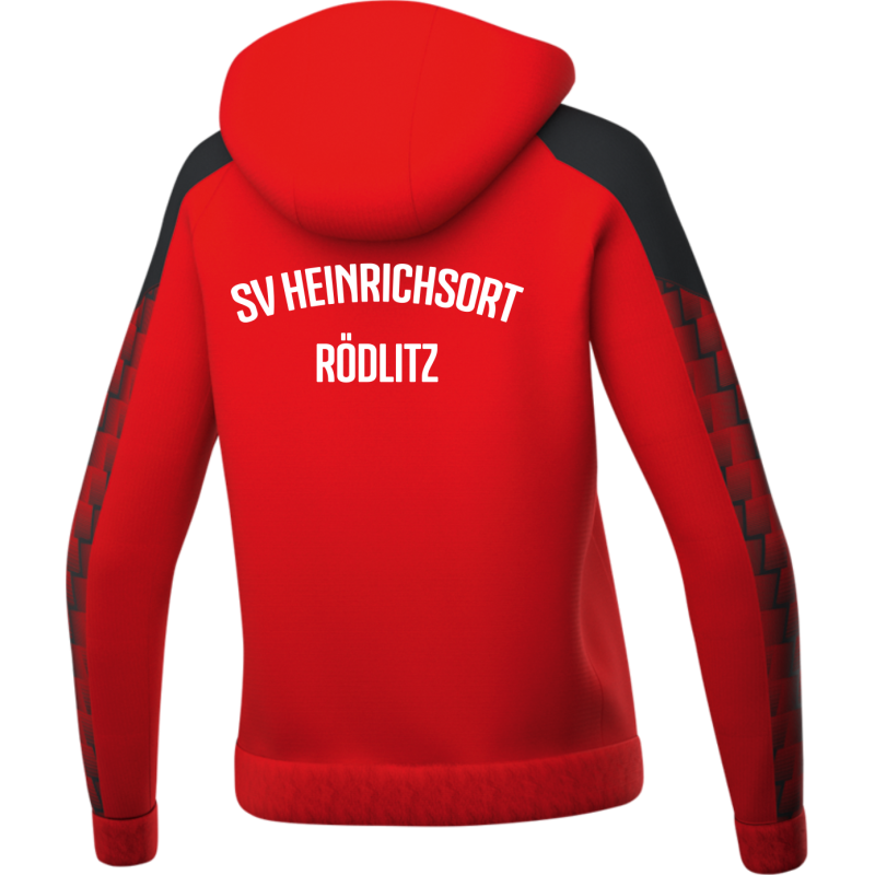 SV Heinrichsort  Rödlitz Damen Kapuzenjacke rot/schwarz