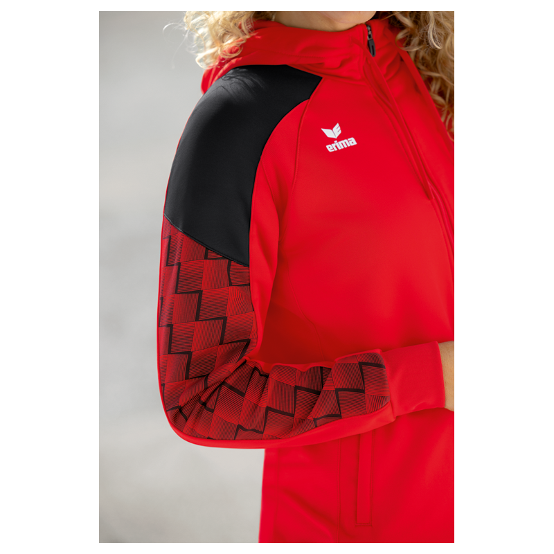 SV Heinrichsort  Rödlitz Damen Kapuzenjacke rot/schwarz