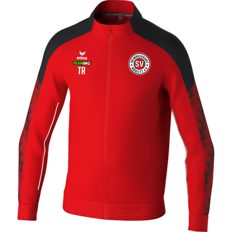 SV Heinrichsort  Rödlitz Herren Trainingsjacke rot/schwarz