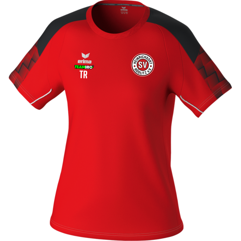 SV Heinrichsort  Rödlitz Damen T-Shirt rot/schwarz