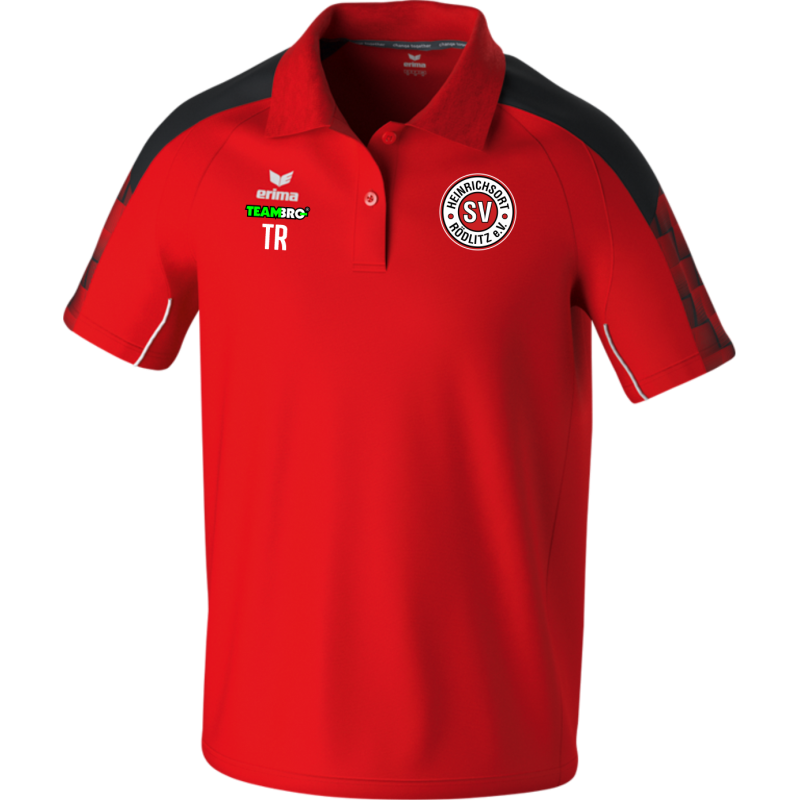 SV Heinrichsort  Rödlitz Herren Polo rot/schwarz