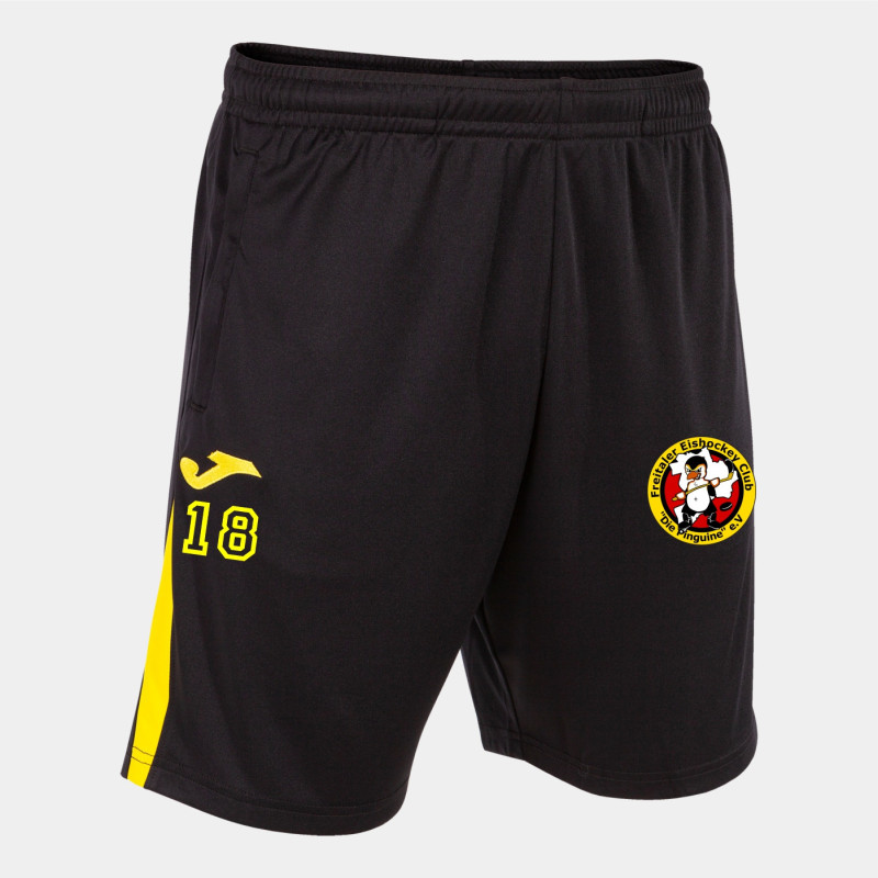 Freitaler Pinguine Unisex kurze Hose schwarz/gelb