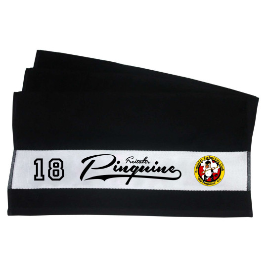 Freitaler Pinguine  Duschtuch schwarz