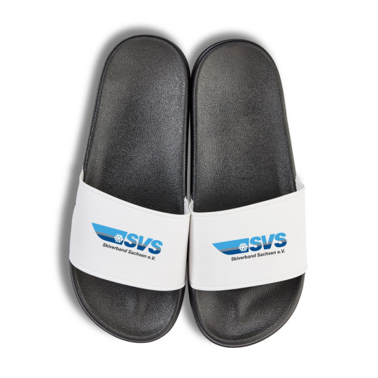SVS Badelatschen schwarz/weiss