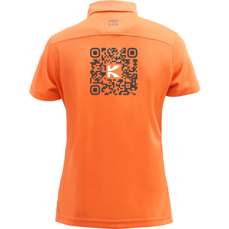 Kinder-Fit Damen Poloshirt für Trainer orange