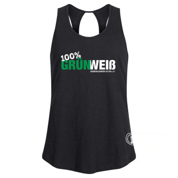 Siebenlehner SV Damen Tanktop schwarz "Grün Weiß"