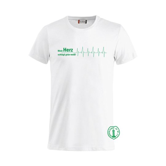 Siebenlehner SV Herren T-Shirt weiß "Herzschlag"