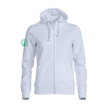 Siebenlehner SV Damen Kapuzenjacke weiß "Herzschlag"