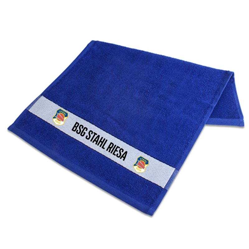 BSG Stahl Riesa  Duschtuch blau