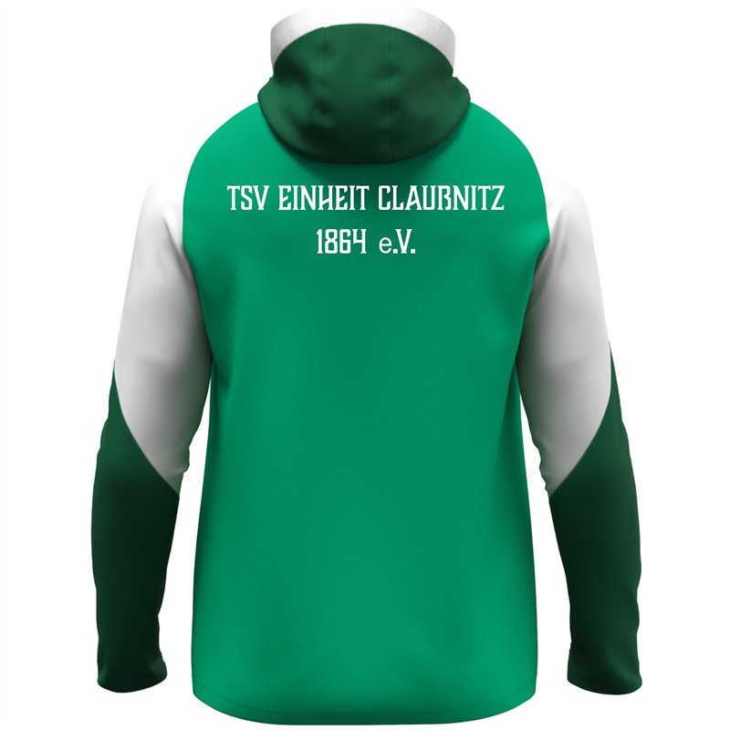 TSV Einheit Claußnitz Unisex Kapuzenjacke grün/weiß