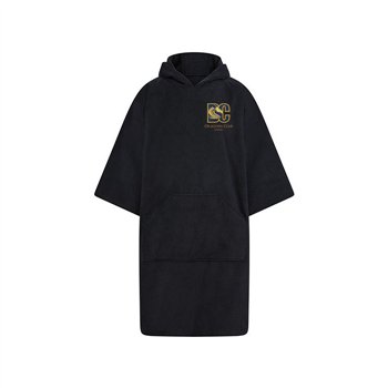 Dragons Club Leipzig Adults Towelling Poncho Black