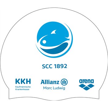 SC Chemnitz Badekappe weiss/blau