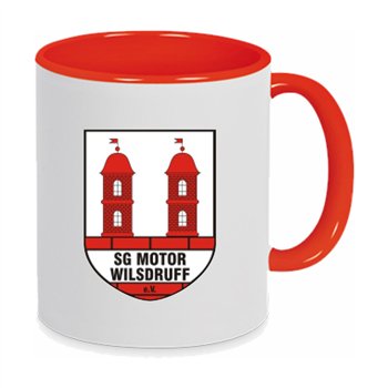SG Motor Wilsdruff Fußball Tasse  rot/weiss