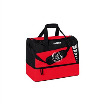 SV Lok Nossen Sporttasche mit Bodenfach LARGE rot/schwarz