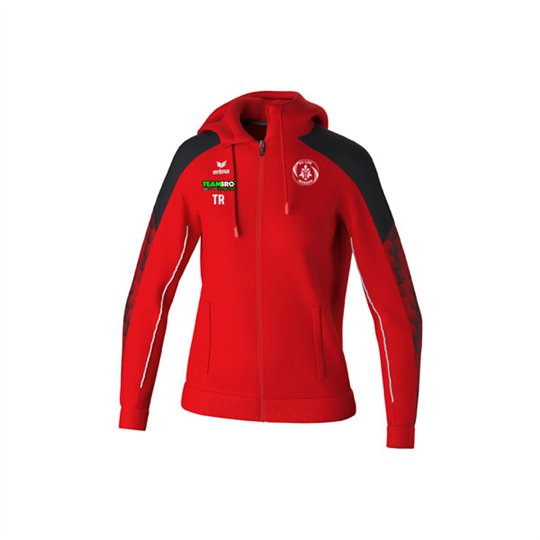 SV Lok Nossen Kapuzenjacke Damen rot/schwarz