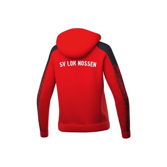 SV Lok Nossen Kapuzenjacke Damen rot/schwarz