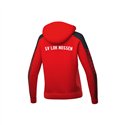 SV Lok Nossen Kapuzenjacke Damen rot/schwarz