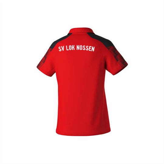 SV Lok Nossen Polo Damen rot/schwarz