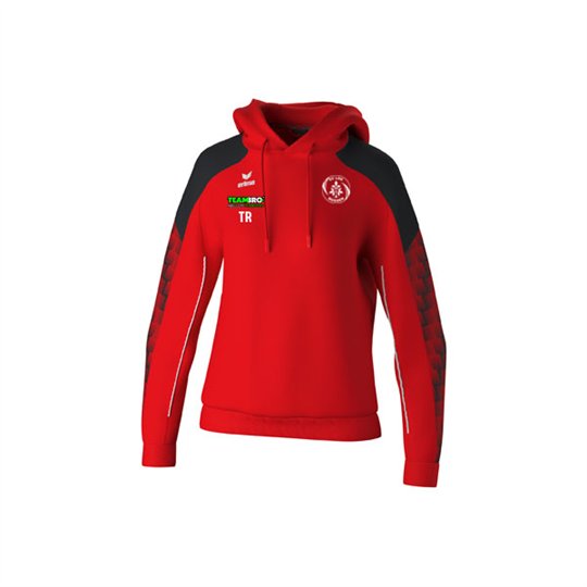 SV Lok Nossen Kapuzensweat Damen rot/schwarz
