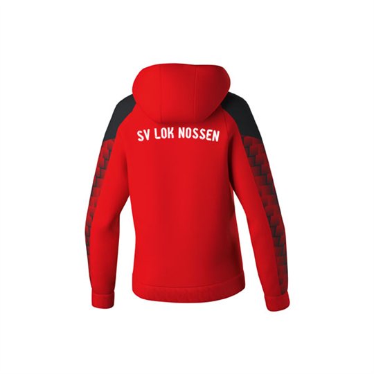 SV Lok Nossen Kapuzensweat Damen rot/schwarz