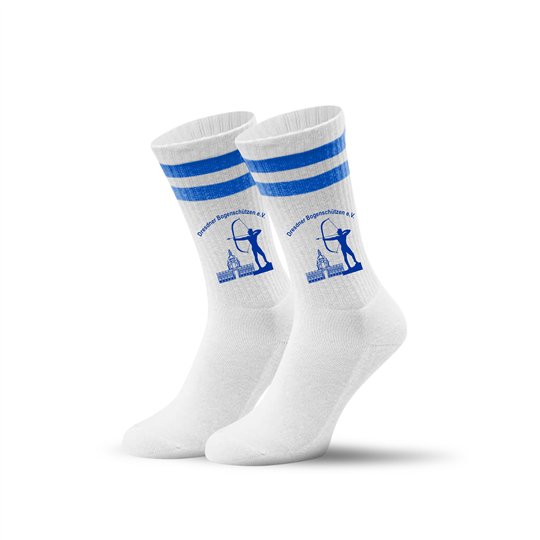 Dresdner Bogenschützen  Socken weiss/blau
