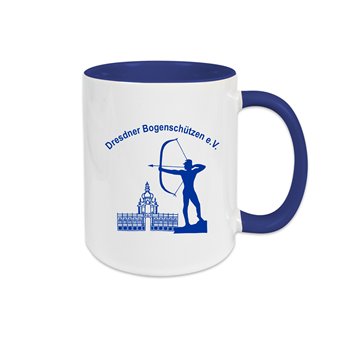 Dresdner Bogenschützen  Tasse blau