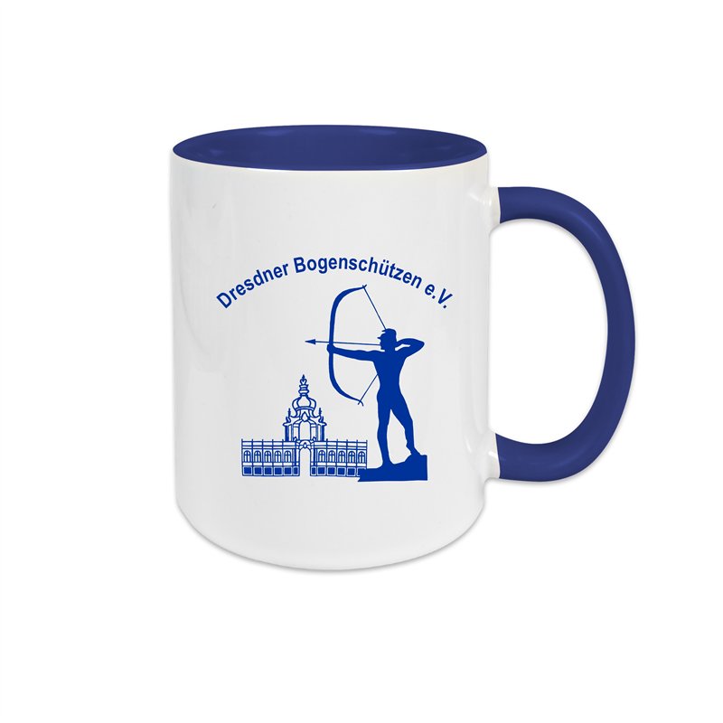 Dresdner Bogenschützen  Tasse blau