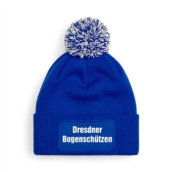 Dresdner Bogenschützen  Bommelmütze blau