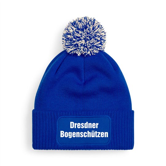 Dresdner Bogenschützen  Bommelmütze blau