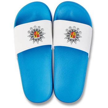 Stahl Riesa  Badelatschen blau/weiss