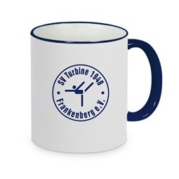 Turbine Frankenberg Turnen  Tasse weiss/blau
