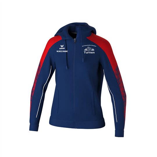 SV Felsenkeller Trainingsjacke mit Kapuze Damen new navy/rot