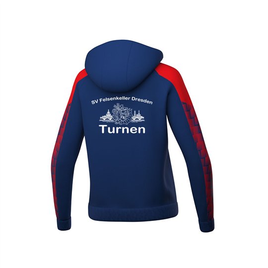 SV Felsenkeller Trainingsjacke mit Kapuze Damen new navy/rot