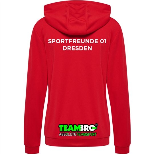 Sportfreunde 01 Handball Kapuzenjacke Damen rot